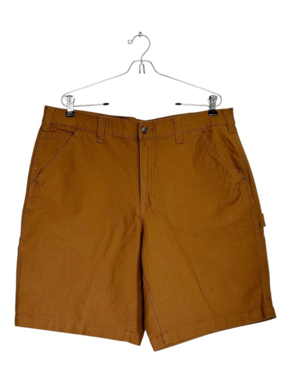 John Deere Brown Flex Duck Canvas Work Utility Carpenter Shorts - Sz 36